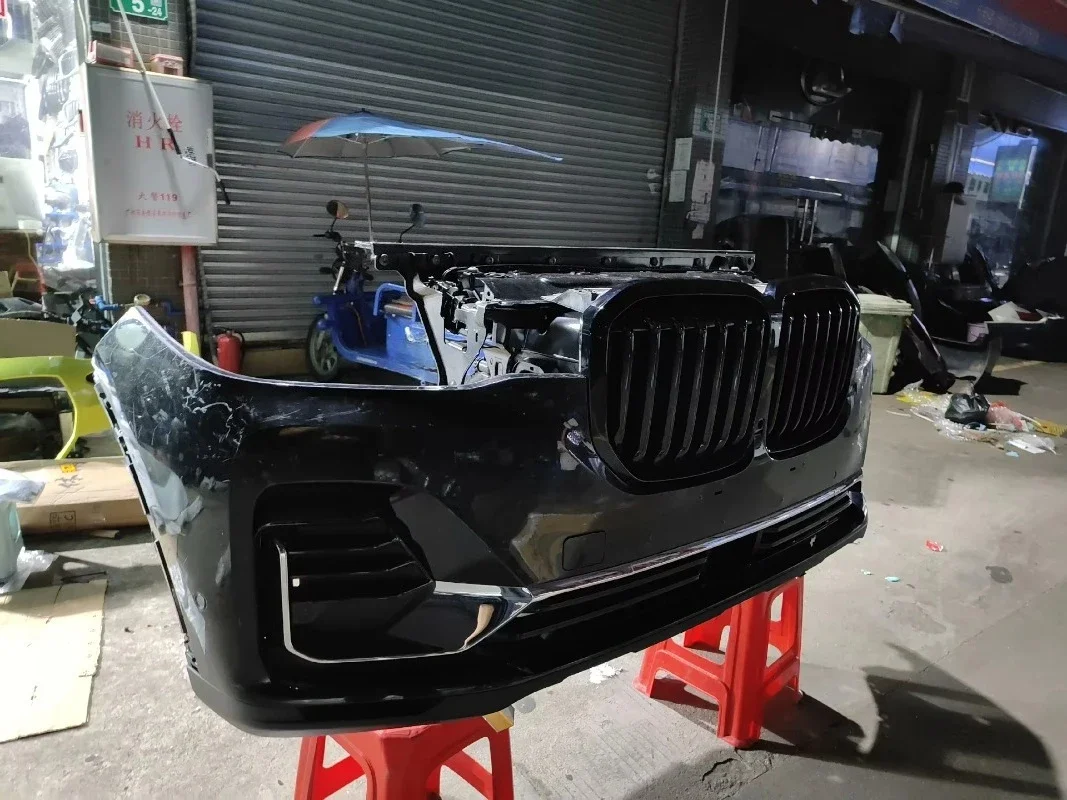 For X7 G07 Original Front Nose Assembly Front Bumper Grille Headlight Fog Lamp Water tank Frame Condenser Anticollision Beam