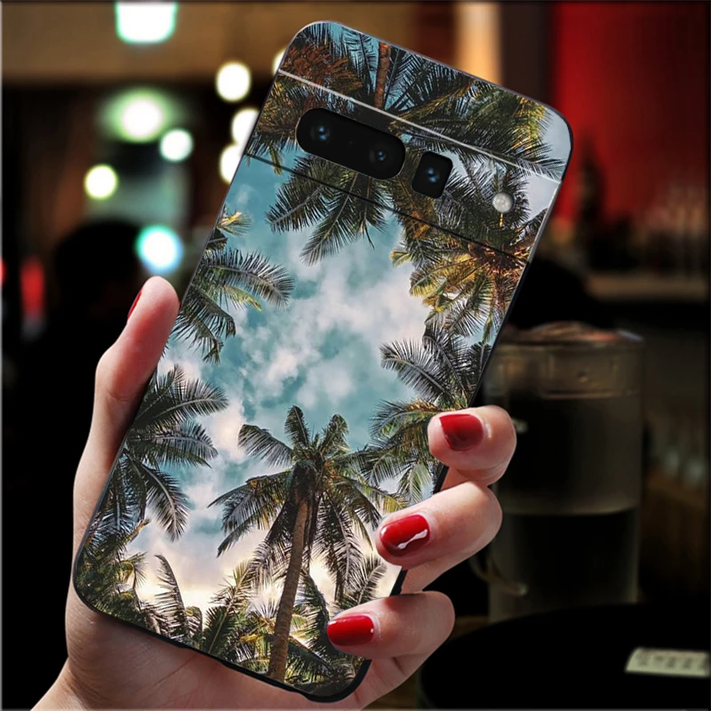 

Phone Case For Google Pixel 10 9 Pro XL 9A 8 7 6 Pro Pixel 8A 7A 6A Pixel 8 7 6 5 Palm Summer Beach Sea