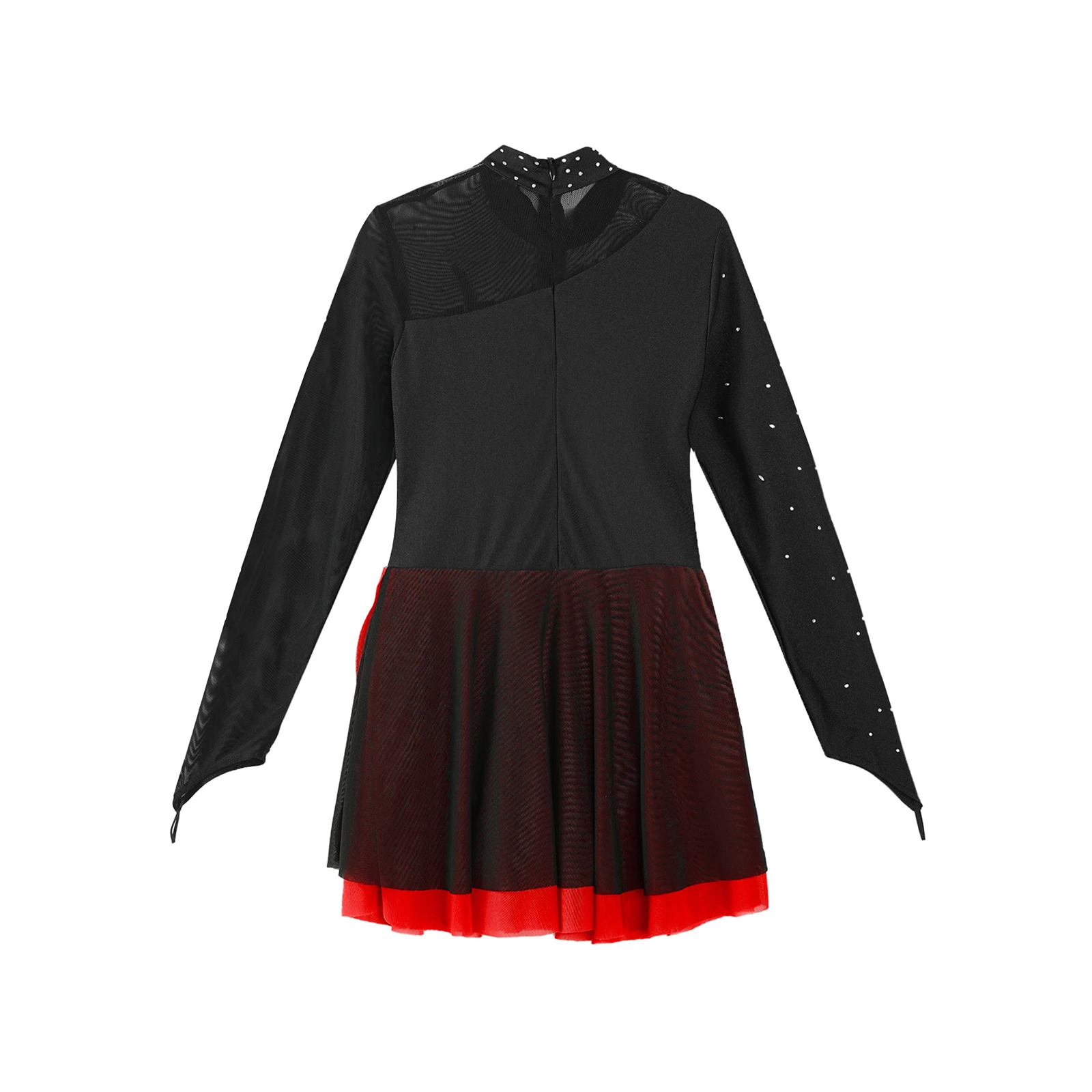 Robe de patinage artistique pour filles, justaucorps à manches longues, justaucorps de danse de ballet, robes Aqfur ses, vêtements de danse de compétition de patinage à roulettes