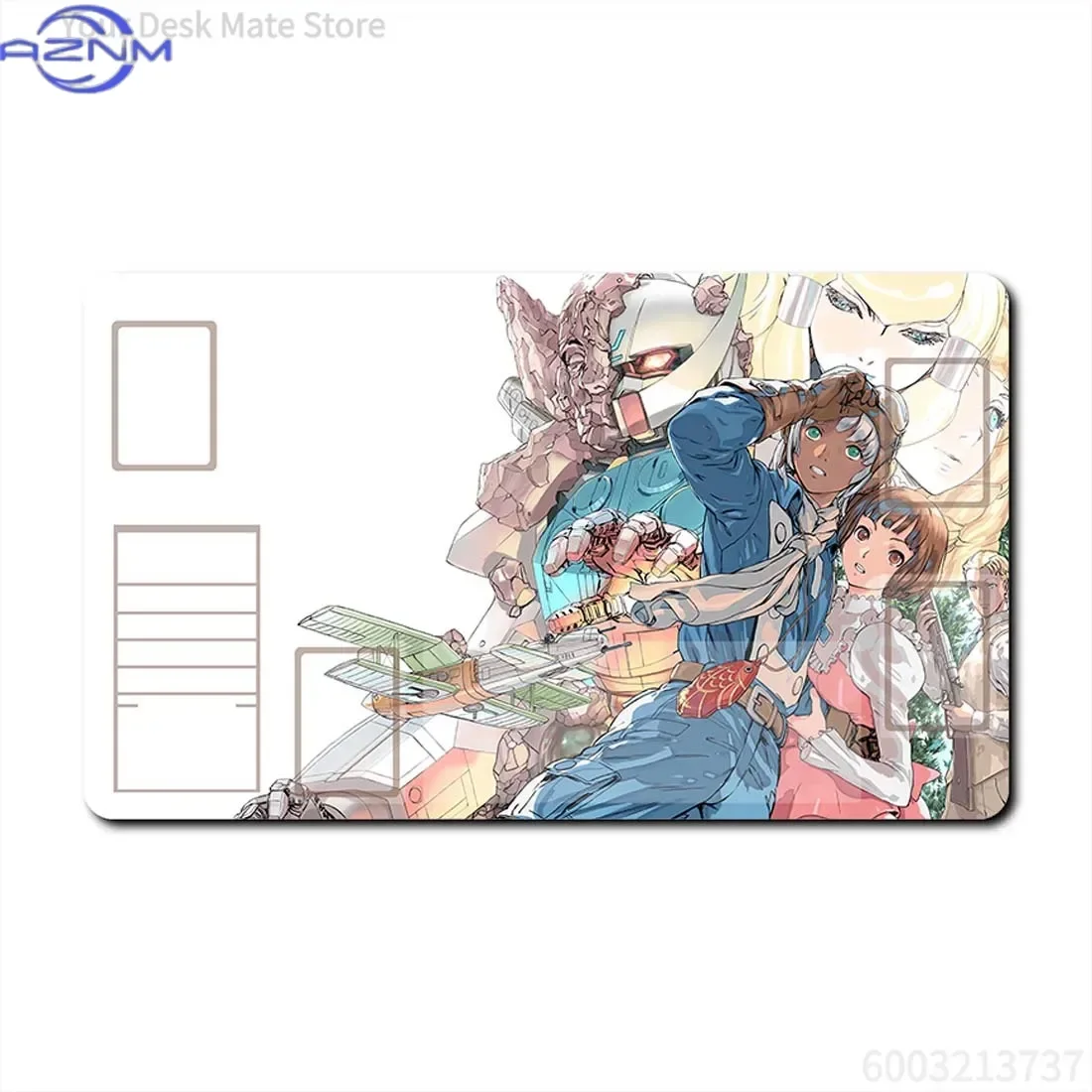 Anime Gundam Characters TCG Playmat Mouse Pad, Rubber Anti-slip Gaming Mouse Pad, Mecha Anime Character Card Game Zone Print Des