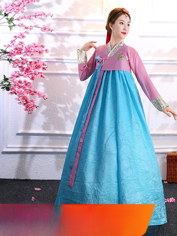 

Traditional Korean Court Skirt Large Size Performance Costume Ethnic Women's Clothing Stage Performance Outfit Daebang