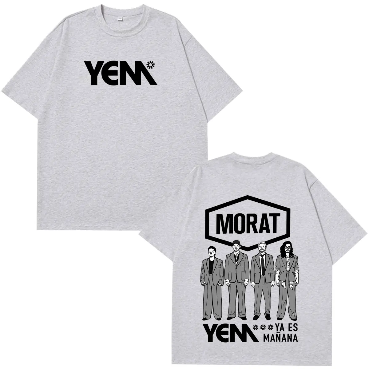 Morat Yem Se Fue El Ayer Y Ya Es Manana Album Tour 2026 Bedruckte T-Shirts für Männer und Frauen Hip-Hop T-Shirt Mode Lose Baumwoll-T-Shirts – Detail 4
