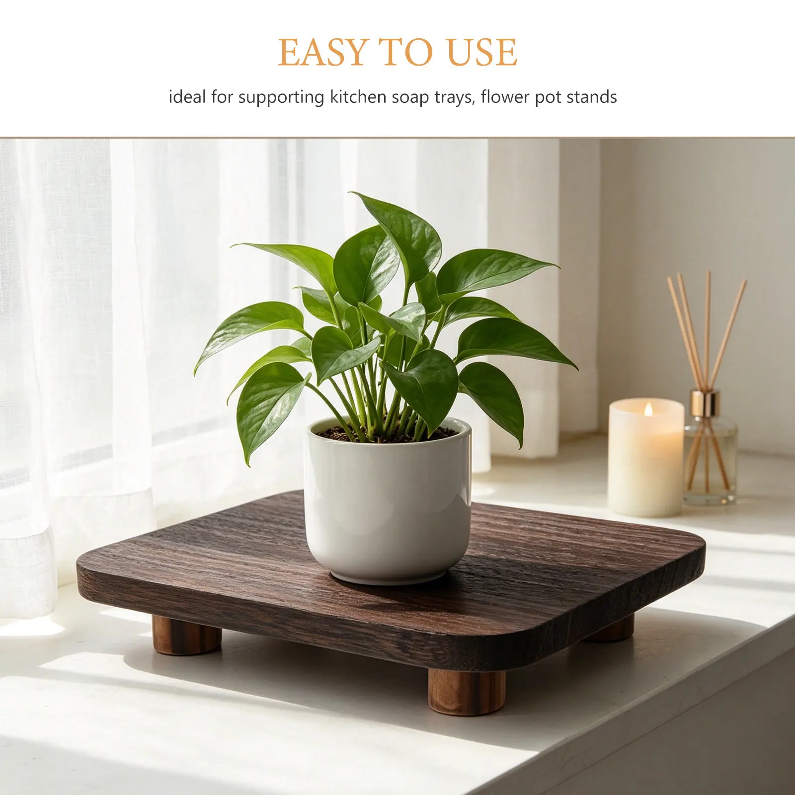 Solid Wood Base Elegant Table Lamp Nightstand Lighting Contemporary Style for Bedroom Living Room Decorative Room Lighting
