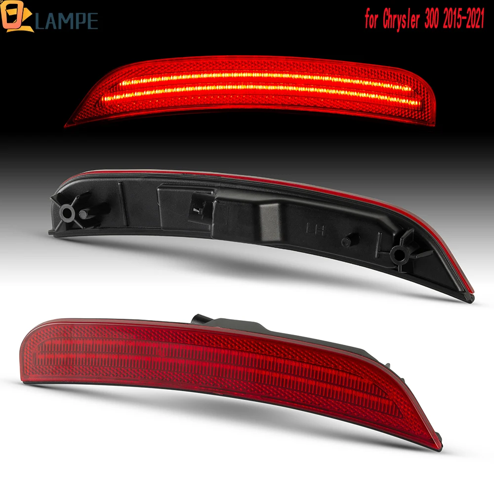 

2PCS LED Side Marker Lights Rear Bumper Side Marker Light Reflectors White or Red for 2015-2021 Chrysler 300 Fender Lamp