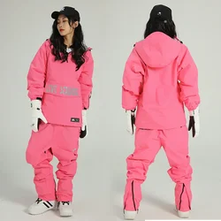 Winter Ski Suit Women Outdoor Windproof Insulation Skiing Clothing Pants Sets Men Thickened Waterproof Snowboarding Snow Suits