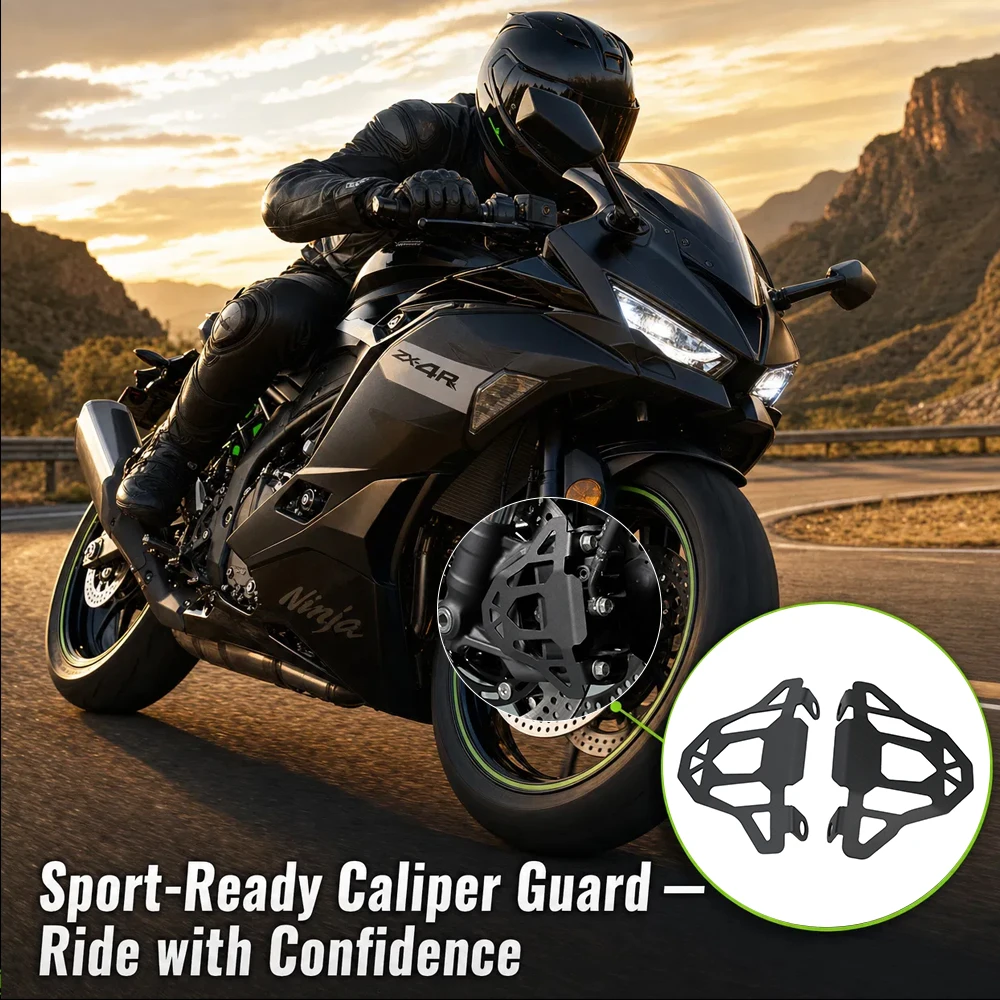 

Front Brake Caliper Protector Motorcycle Wheel ABS Sensor Guards For KAWASAKI ZX4R ZX4RR ZX25R H2 NINJA 1000 Versys Z1000 Z900RS