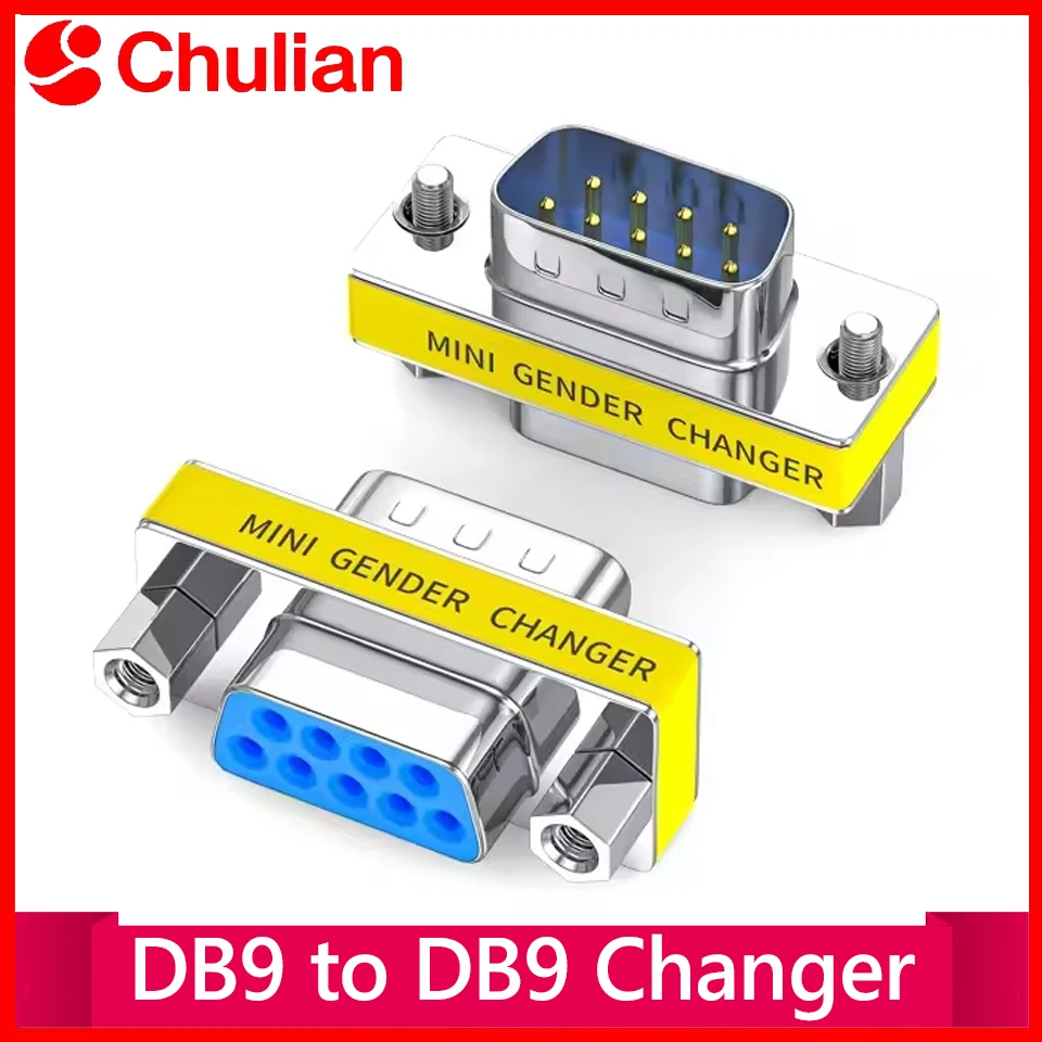 DB9 9Pin Male to Male/Female to Female/Male to Female Mini Gender Changer Adapter RS232 Serial Plug Com Connector