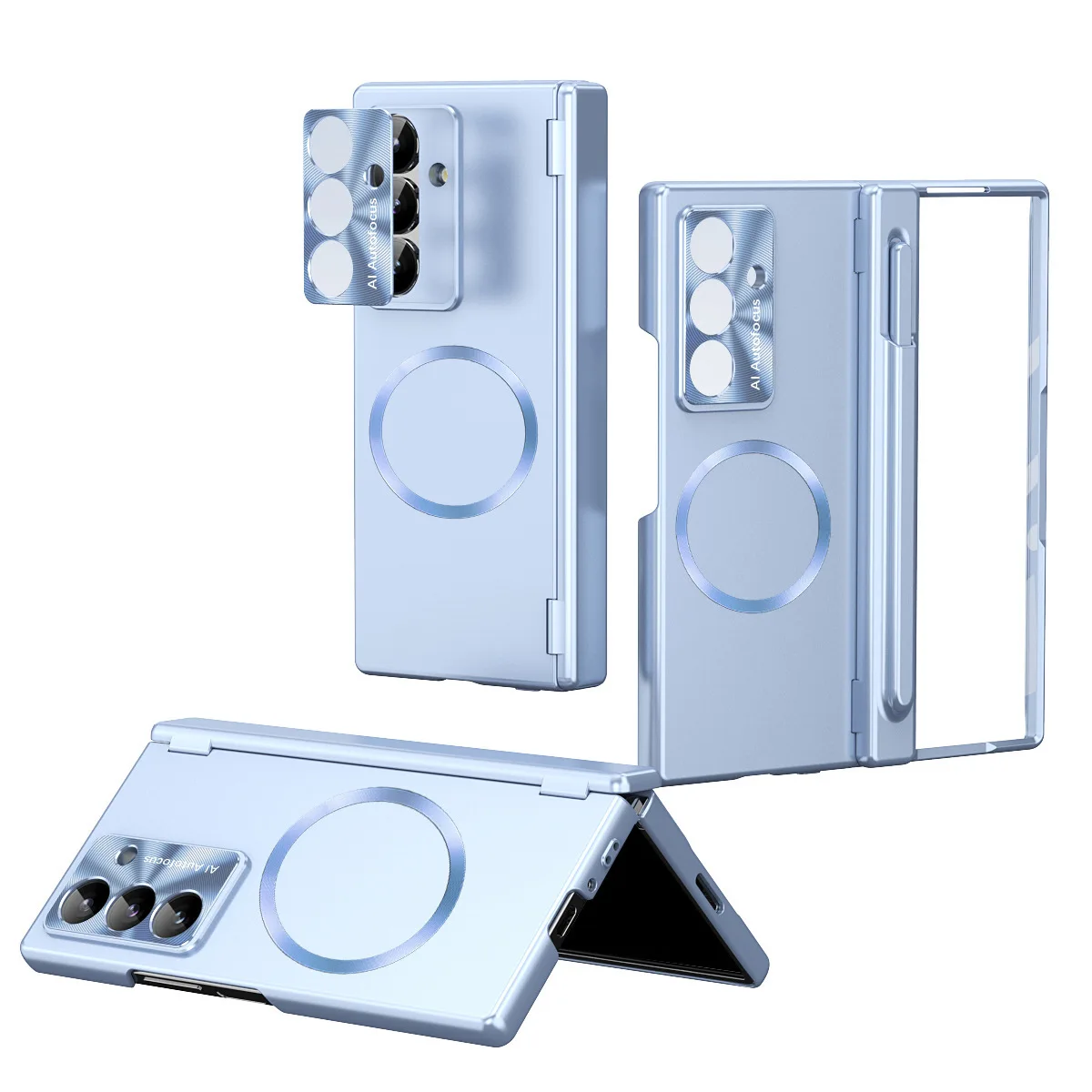 

case for Samsung Z Fold 7 6 Magnetic Hinge protection with Pen slot tough case Shock Proof Wireless Charging Anti-Fingerprint