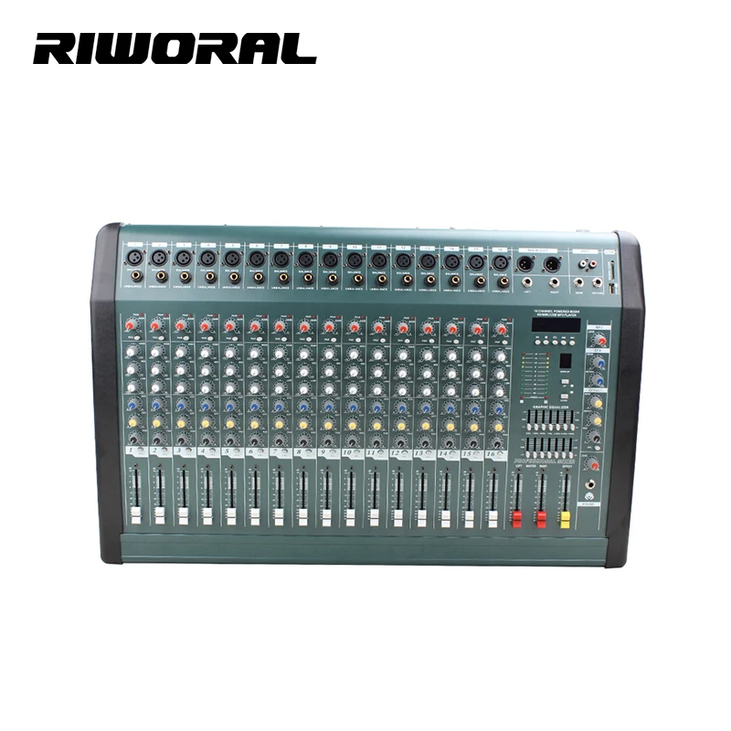 MX1608D المهنية 350 واط 16 قناة Usb الطاقة Dj تحكم/وحدة التحكم الصوتية خلاط للمرحلة الموسيقى المنزلية كاريوكي KTV