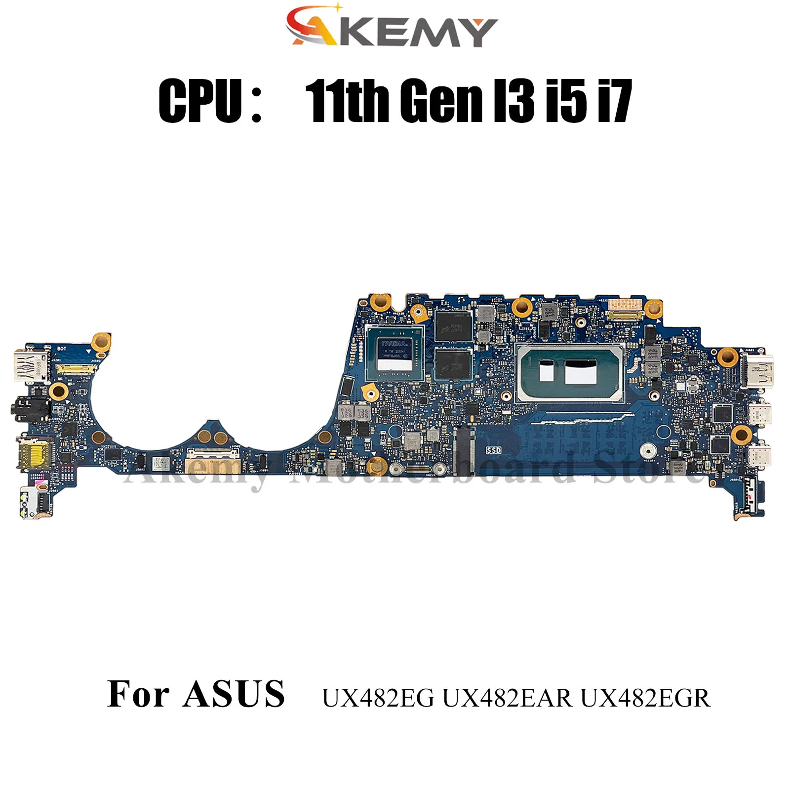

UX482EG Материнская плата для ноутбука ASUS ZenBook UX482EGR BX482E UX482EG UX482E BE482E UX4100E UX482EAR Материнская плата 11-го поколения I3 i5 i7 U