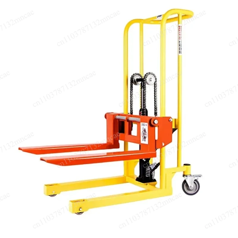 Household Mobile Trolley Lift Small Forklift Manual Small Portable Stacker Mini Hydraulic Lift Truck