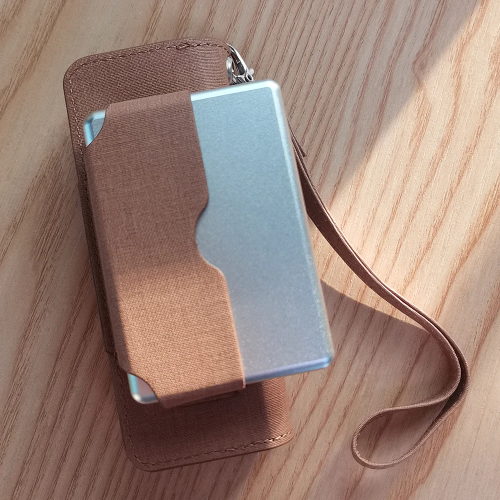 JINXINGCHENG 4 Colors Leather Case for IQOS ILLUMA Flip Wallet for IQOS ILLUMA I Case  + 20 Hole Aluminum Cigarette Box