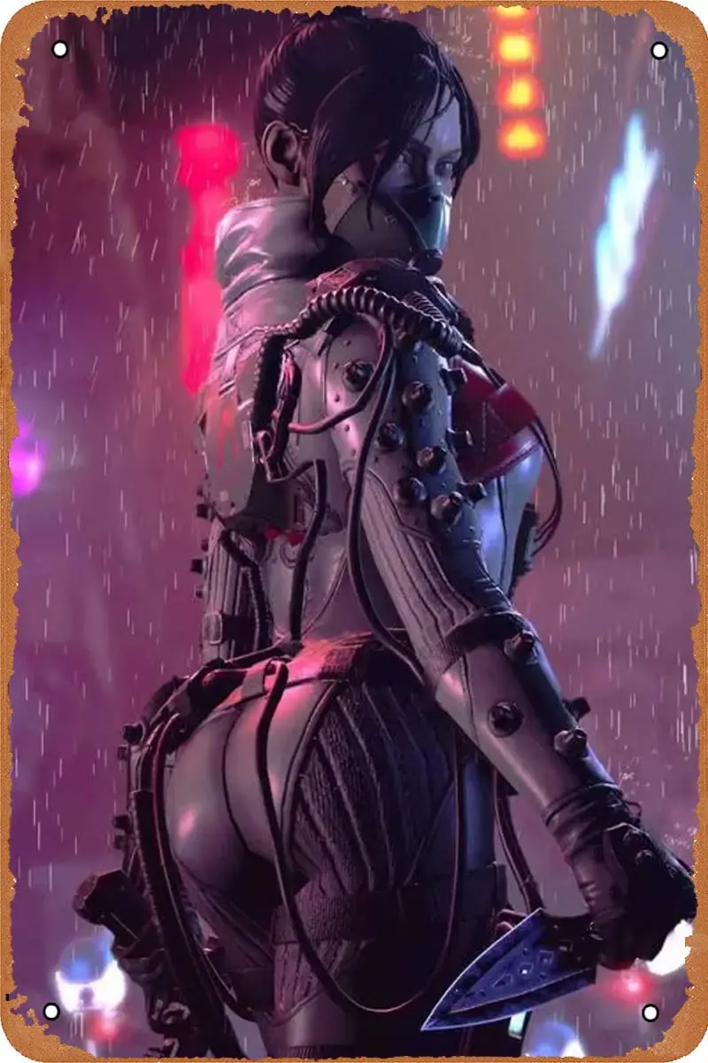 Apex Legends Wraith Poster Retro Tin Sign Gaming Metal Sign Gamer Gift 12x8 inches