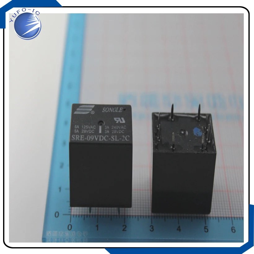 2PCS /LOT  SRE-9VDC-SL-2C relay 4137-9V  pine music relay Electronics