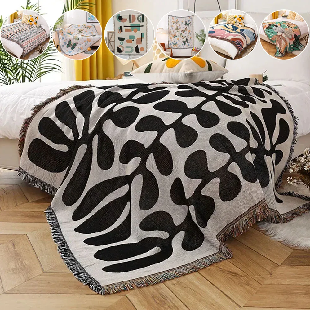 Bohemian Blanket Plaid Tapestry Vintage Boho Blankets Sofa Cover Knitted Thread Camping Picnic Blanket Manta Sofa Decorativa