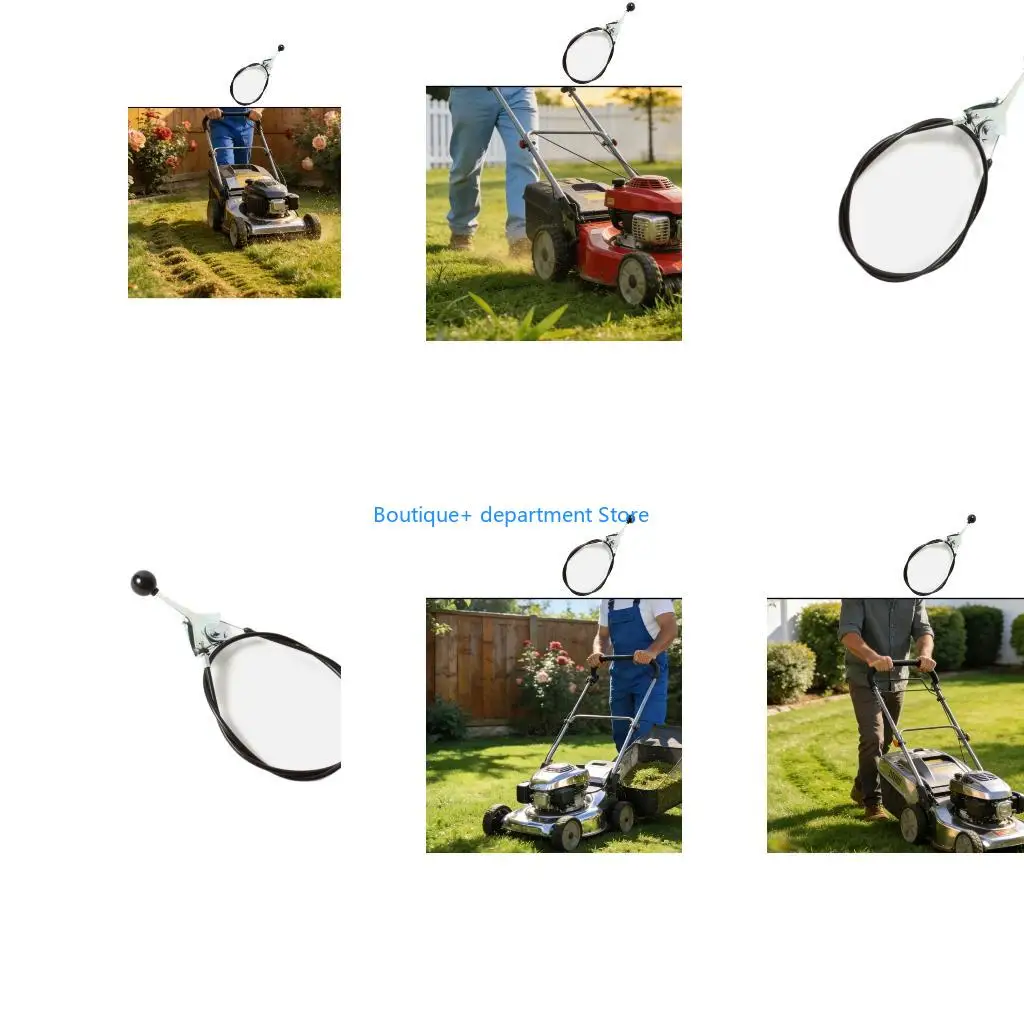 E1PD Grass Trimmer Replacement Rope With Steel Reinforcement And Weather Resistant Metal Covered Grip
