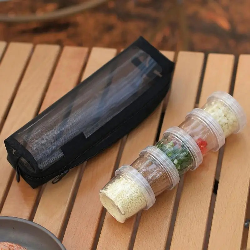 M5TC Camping Spices Bag Spices Jar Storage Bag Organizers Seasoning Bottles Holder Small Condiment Bottle Condiment Container