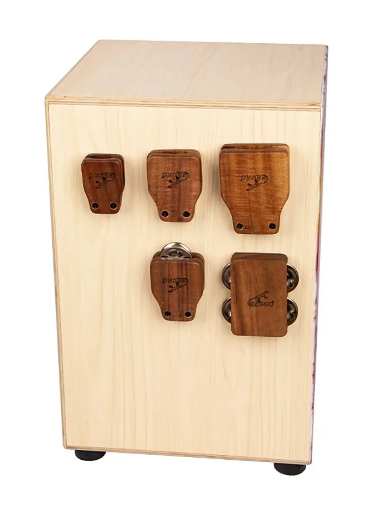 Cajon Begleiter Gecko Box Trommel Begleiter Set Einschließlich Kastagnetten Jingle Bells Fuß Tamburin Schlaginstrumente