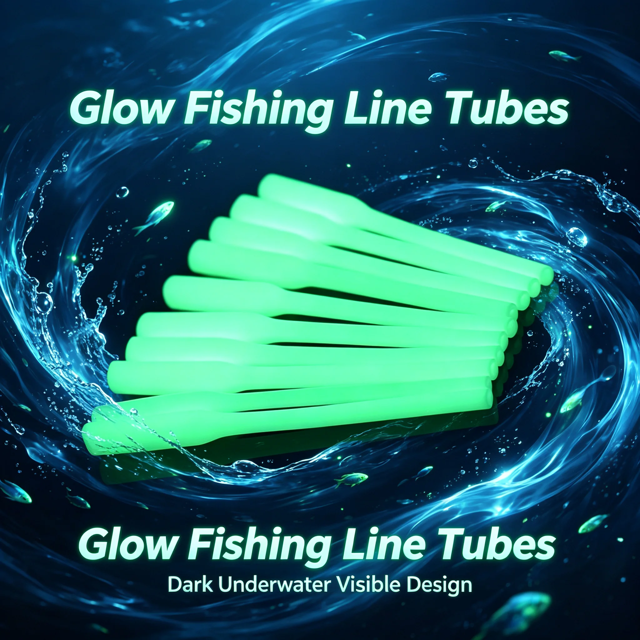 10 tubes de protection pour fil de pêche, phosphorescents, anti-usure, manchons de protection pour leader, accessoire de pêche lumineux pour équipement de pêche