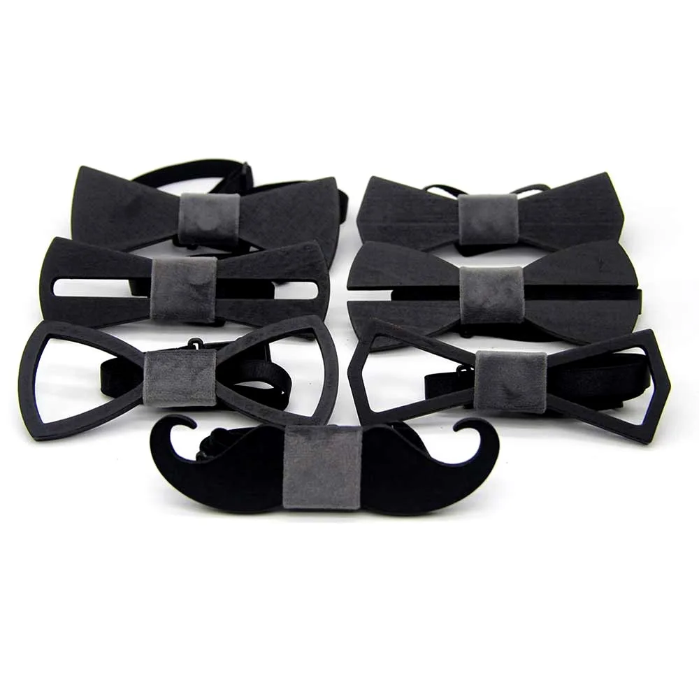 Vintage Wooden Bow Tie For Men Retro Hollow Out Fashion Wood Neck Strap Wedding Pattern Bowtie Gravata Corbatas Accessorries