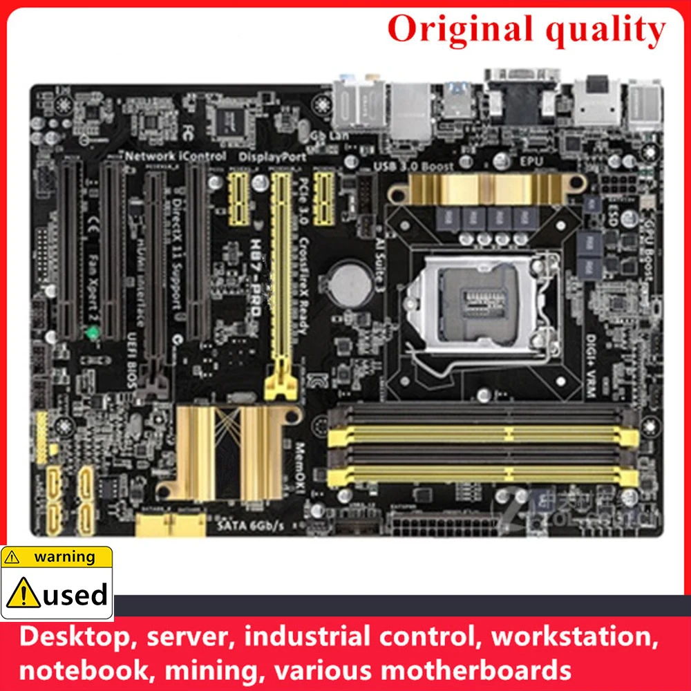 

H87 Motherboard for H87-PRO Motherboards LGA 1150 DDR3 32GB ATX For Intel H87 Desktop Mainboard SATA III USB3.0