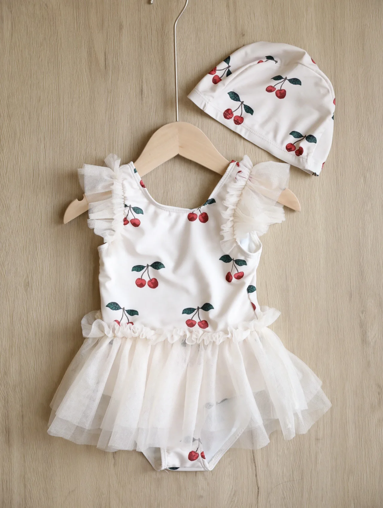 Summer Girls One-piece Swimsuit Printed Voile Ruffles Backless Princess Beach Kids Toddlers 2026