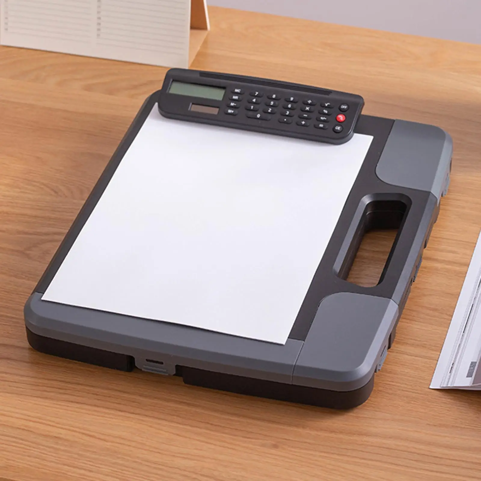 Lightweight Portable Writing Clipboard with Compartment Organizer for