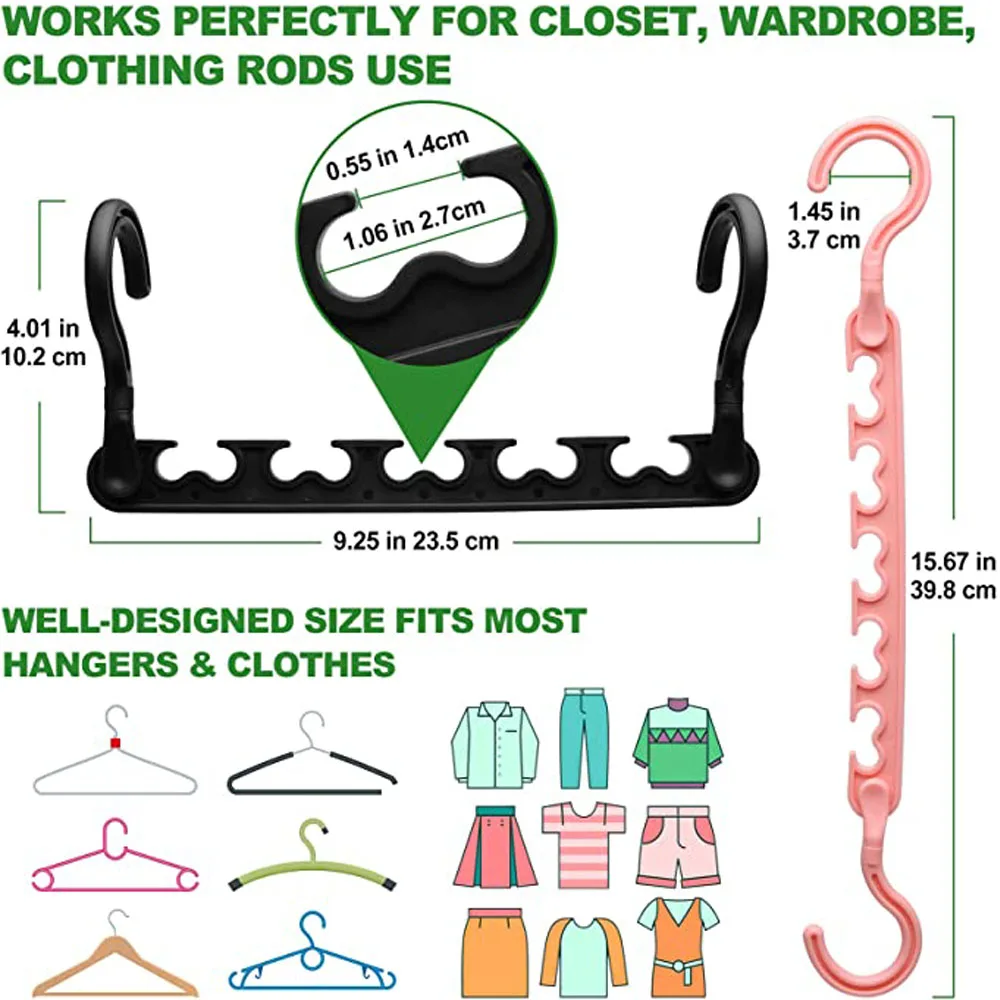 1/2pcs Magic Clothes Hanger Multi-function Folding Hanger Rotating Clothes Hanger Wardrobe Drying clothes Hanger Home Organizer