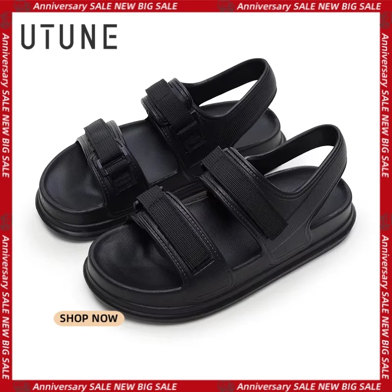 UTUNE Adjustable Non-slip Platform Sandals – Comfortable Summer Beach Slippers for Women, Outdoor Flip Flops 2025