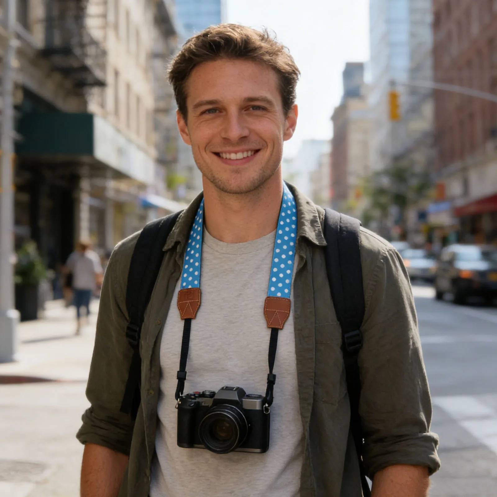 

Camera Neck Sling Strap 73Cm Shockproof Padded Adjustable Safety Belt for Action Cameras Dslr Photography Comfortable Shoulder