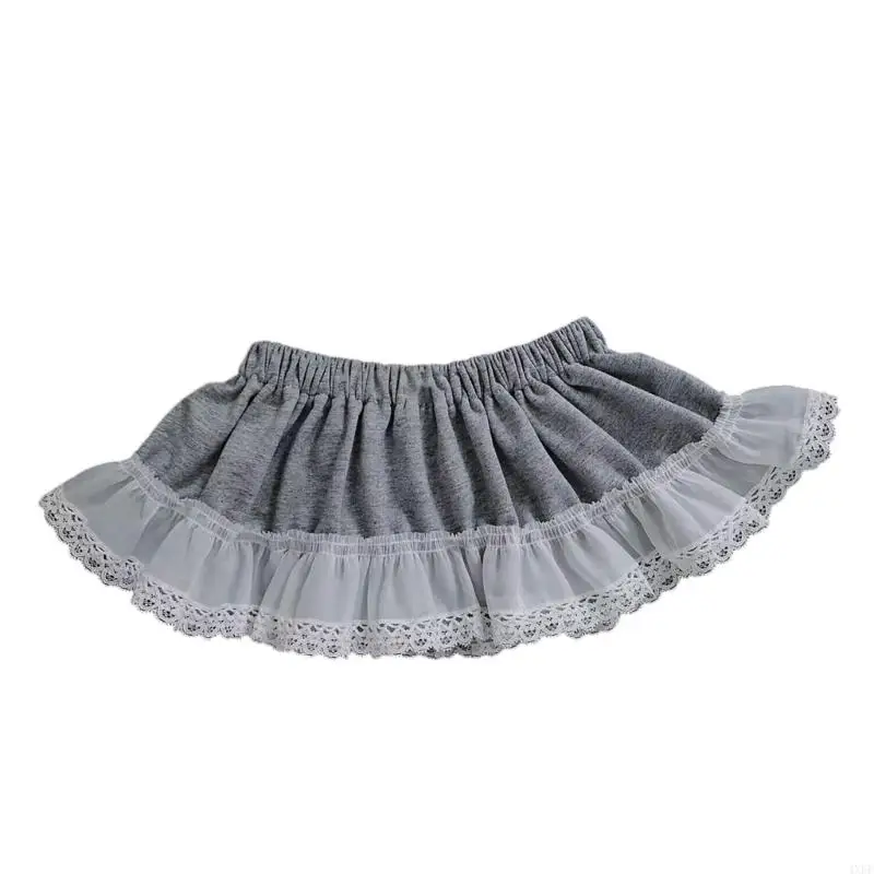 Elegant Lace Skirt Girls Lightweight Breathable Easy Care Daily Wear Outfit