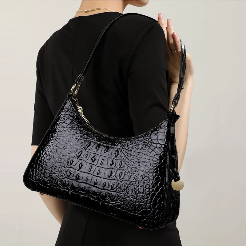 

New Fashion Alligator Women Handbags Cow Genuine Leather Shoulder Bags Female Brand Luxury Real Natural Leather Crossbody Bag