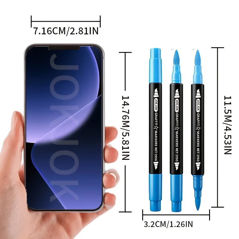 3D Printing Coloring Marker Pen for PLA ABS PETG Light-curing Resin - Easy Adhesion Non-clumping Ink for 3D Model Finishing