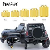 YEAHRUN 4Pcs 7mm Brass Wheel Hex Hub Extenders Adapters 4/5/6/7/10mm for TRX-4M 1/18 RC Crawler Car Upgrade Parts