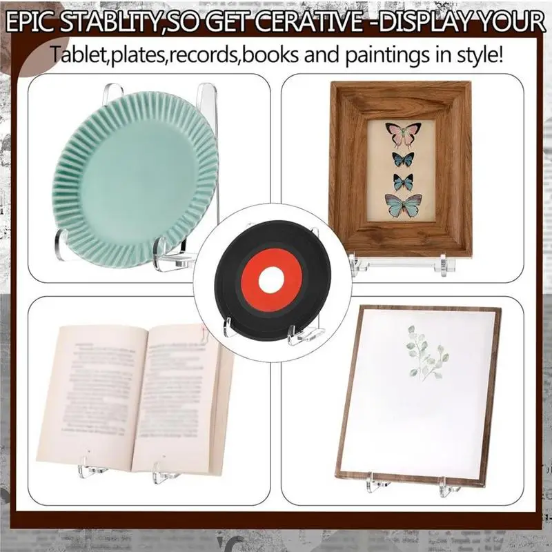 Cavalete acrílico expositor titular do cartão claro suporte de mesa para quadro imagem placa decorativa prato para casa cozinha