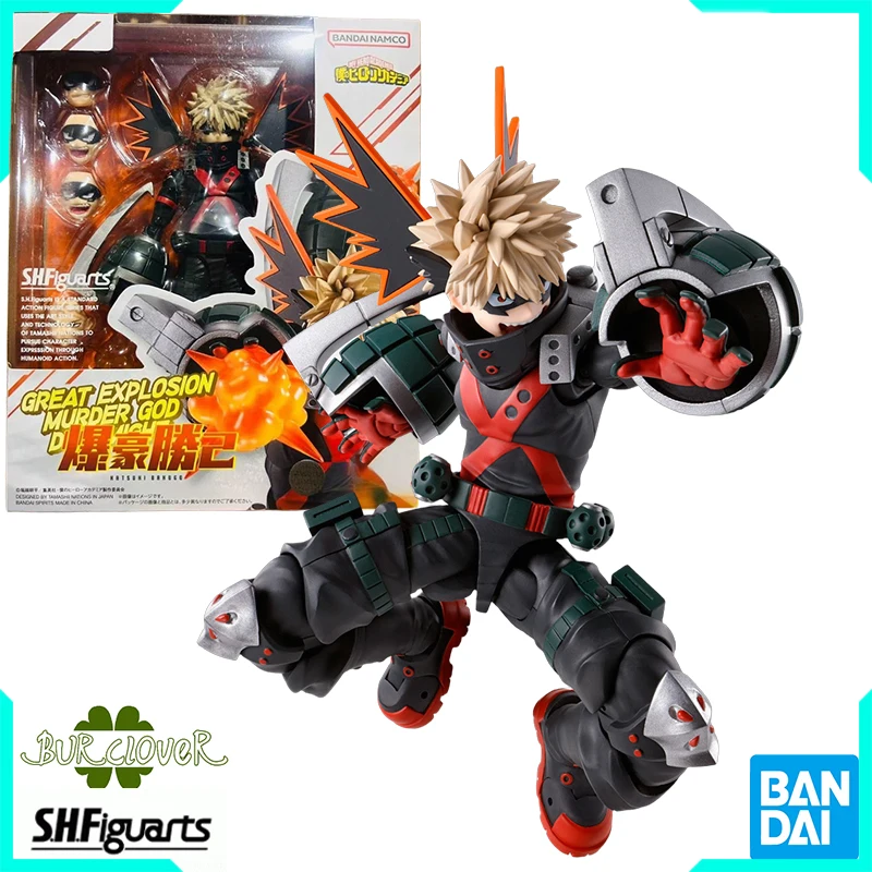 

Bandai натуральная My Hero Academia S.H.Figuarts Katsuki Bakugo аниме фигурка игрушки для мальчиков и девочек детский рождественский подарок