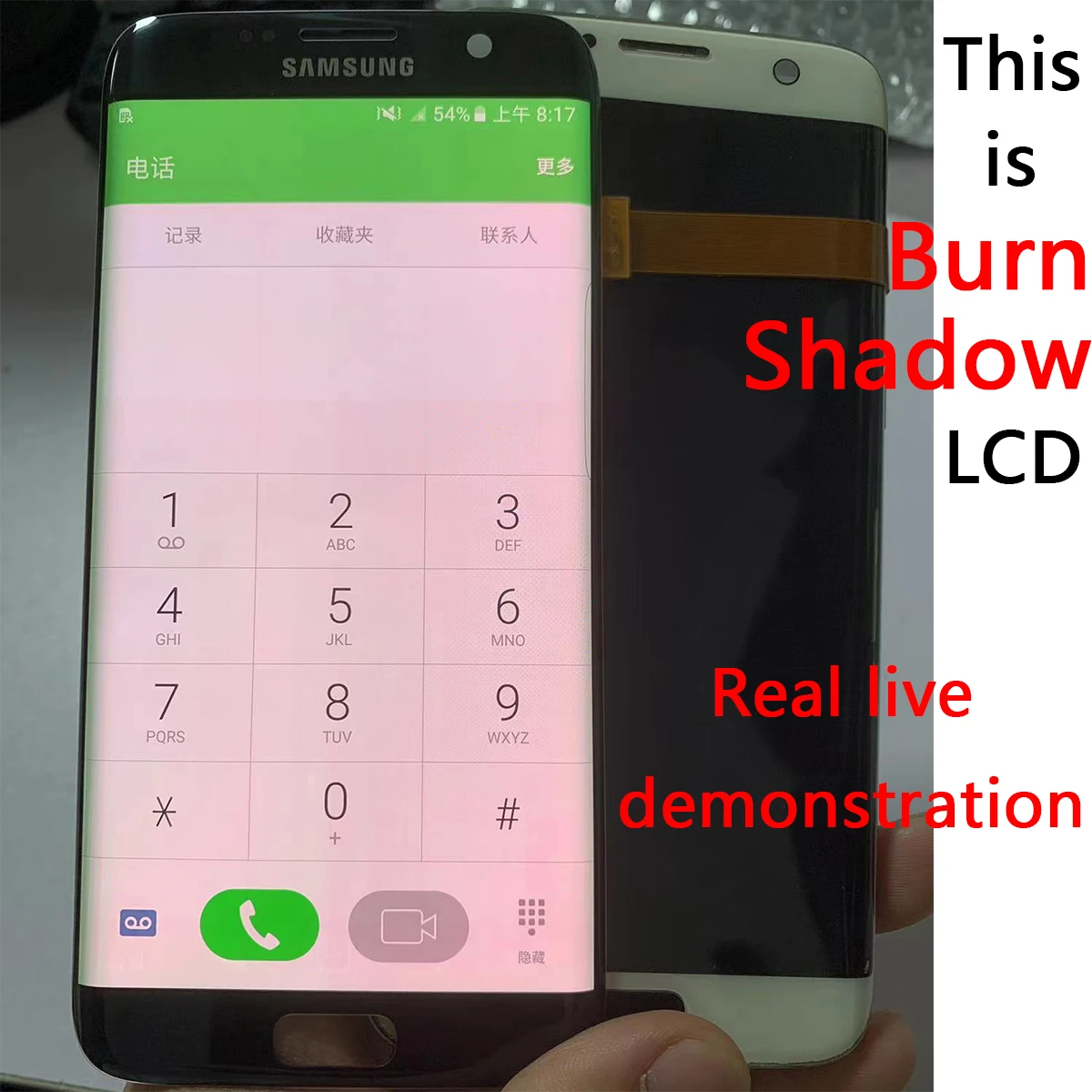 Super Amoled Lcd Voor Samsung Galaxy S7 Rand G935 G935F SM-G935FD Lcd Touch Screen Met Burn Shadow + Terug cove