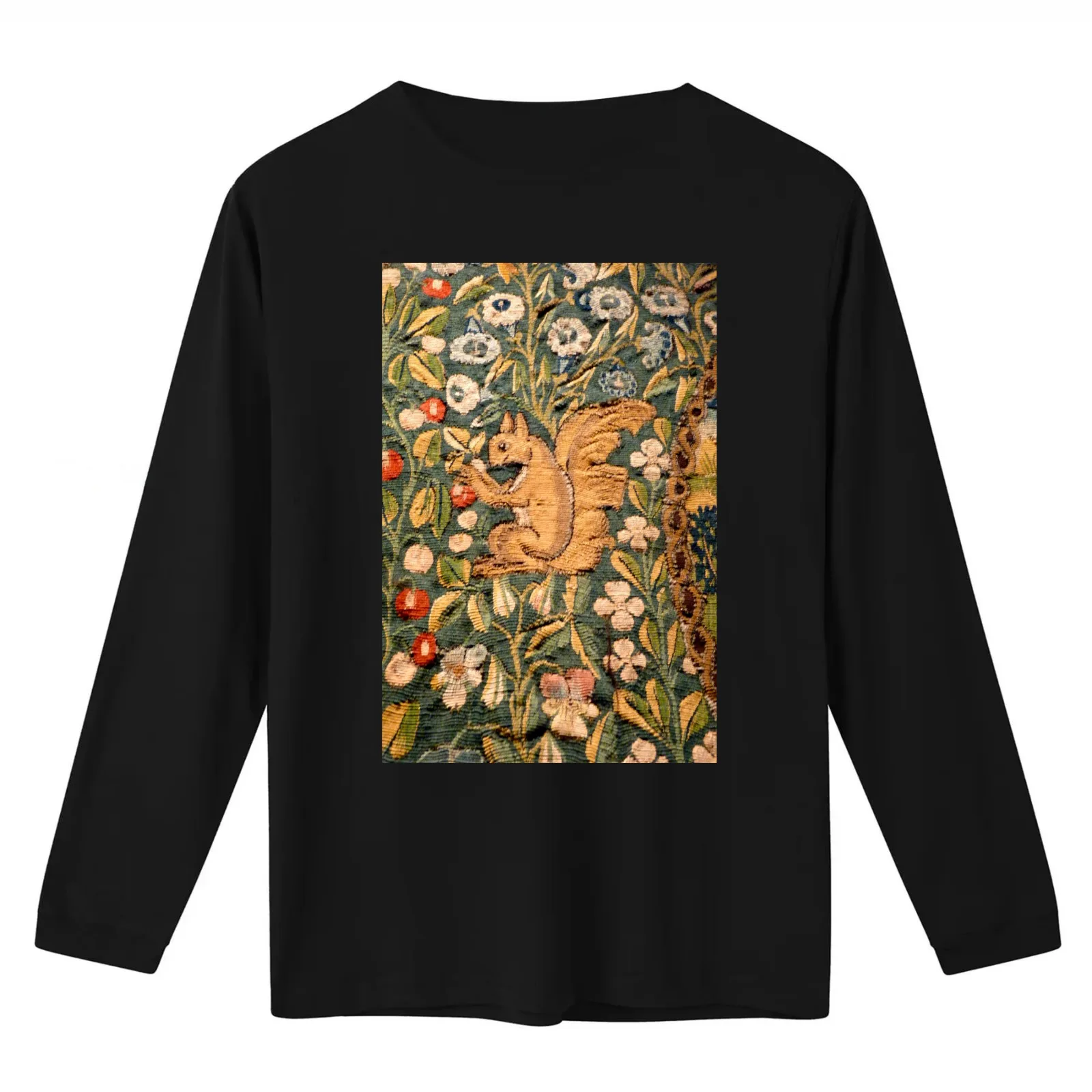 Tudor English Tapestry T-Shirt Summer Casual Cotton Tee Oversized Streetwear Tops Vintage Graphic Print Unisex Men Women