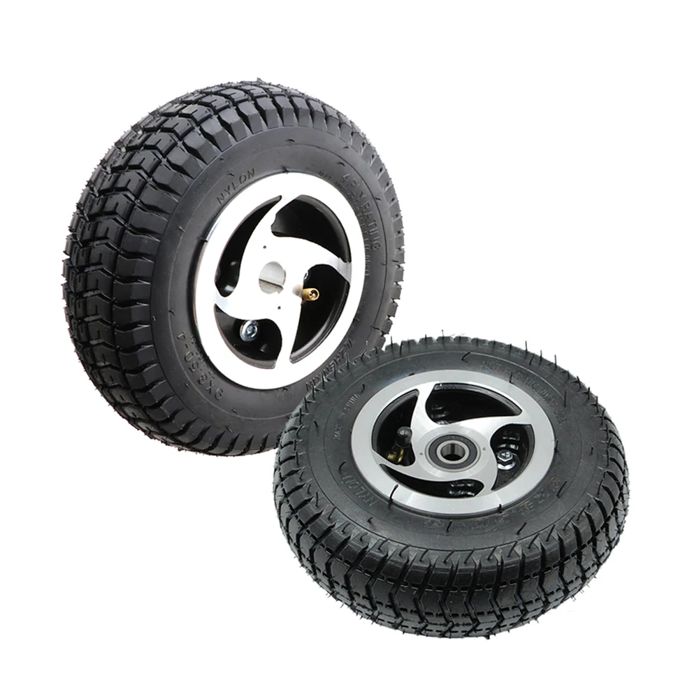 9 Inch Wheel 9x3.50-4 Tire Inner Tube With Alloy Wheel Hub For Gas Electric Kids Mini Quad Go Kart Scooter ATV Tricycle Trolley