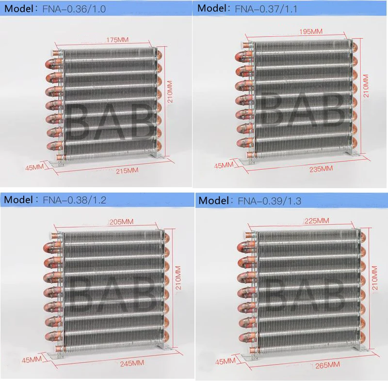 Refrigerator Condenser Cooling Radiator Air Cooling Heat Exchanger /Radiator for condenser/Copper Tube Heat Exchanger