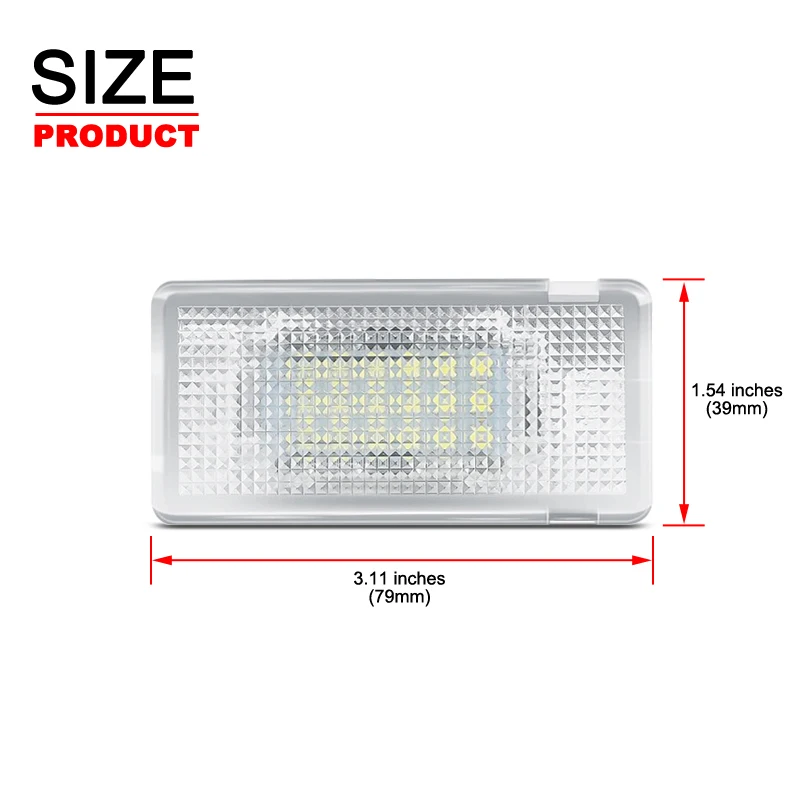 For BMW E36 E38 E39 E46 E60 E61 E65 E66 E82 E88 E90 E91 E92 E93 F10 E53 X5 E84 X1 White LED Footwell Luggage Trunk Light