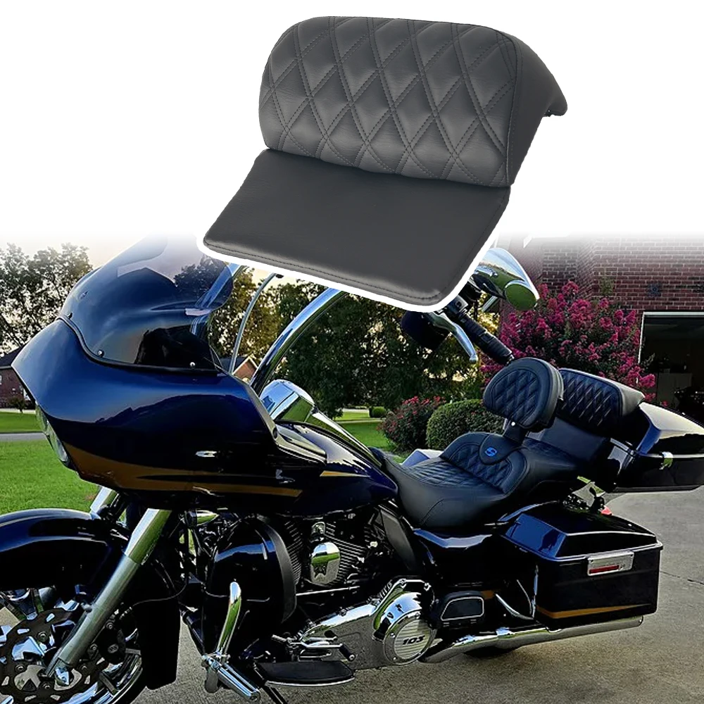 

Motorcycle Black Diamond Razor Tour Pak Pad Rear Passenger Backrest Suitable For Harley Touring 2014-2024