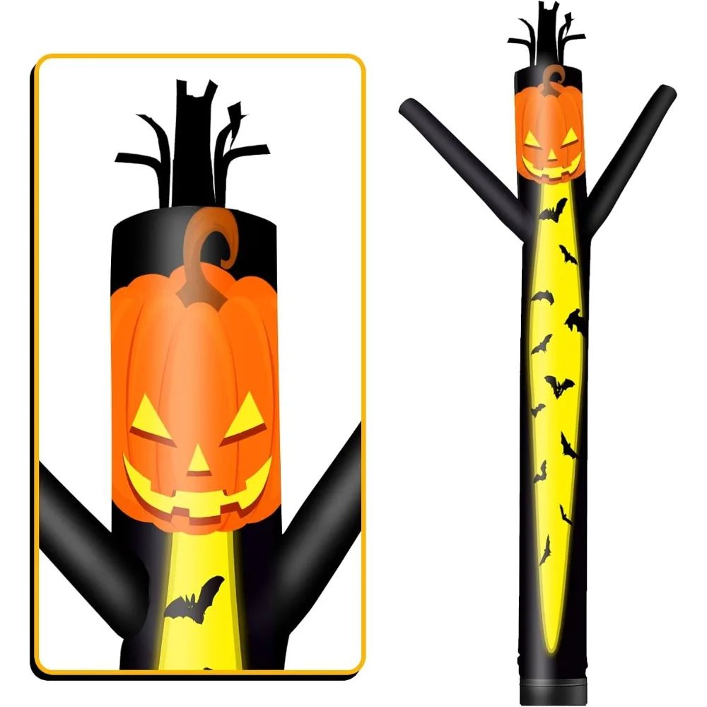 

20FT Tall Pumpkin Inflatable Tube Man (18''Diameter) Wacky Wavy Dancing Guy for Outdoor Decoration Advertising Business