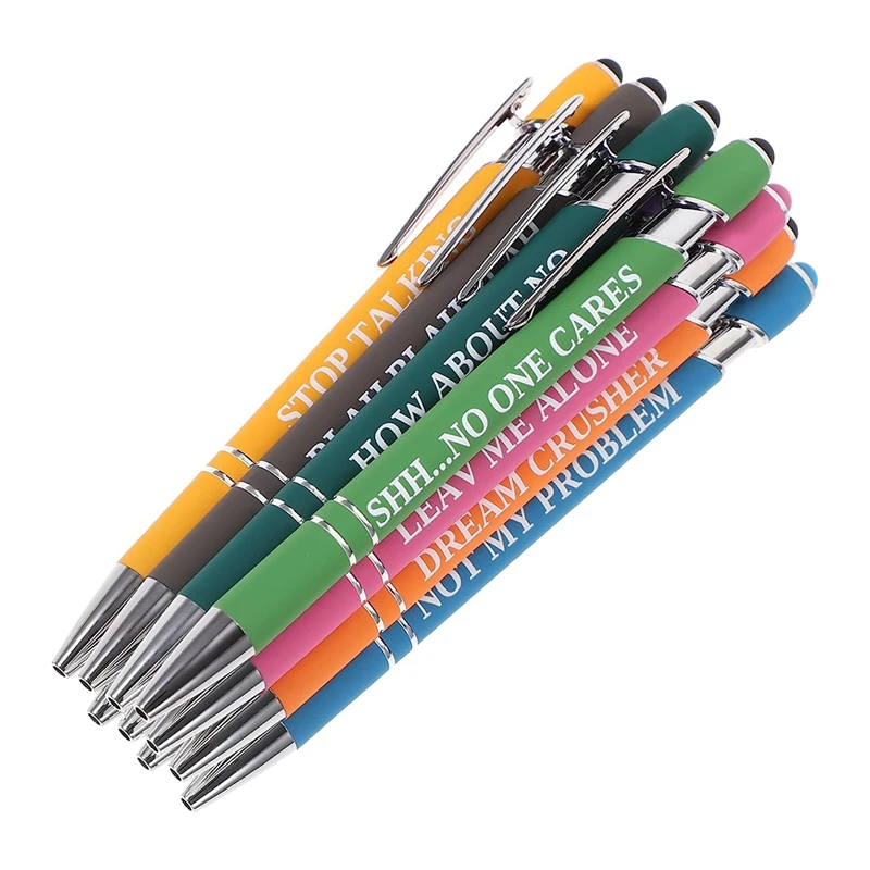 10Piece Inspirational Slogan Pen Fine Point Gel Pens Athletic Set Interesting Writing Pen Gel Ink Pen Ballpoint Pen