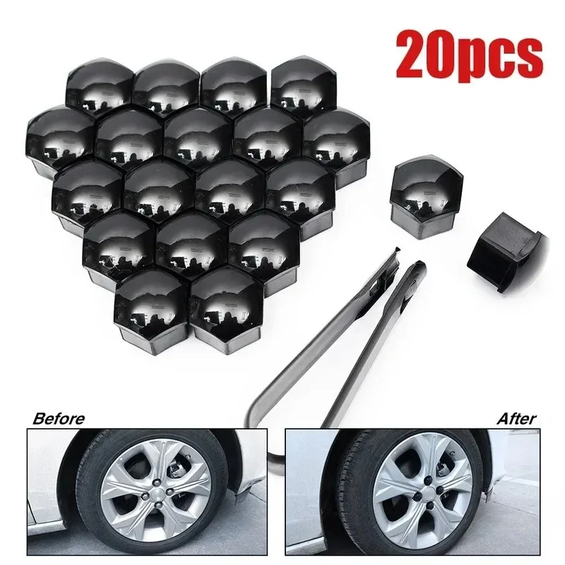 20/80Pcs Car Wheel Nut Caps Anti-Rust Auto Hub Screw Protection Covers Car Tire Screw Caps Nut Bolt Covers Auto Exterior 19/21mm