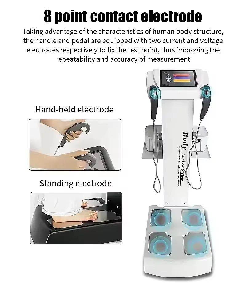 2026 Professional Human Body Fat Scale Intelligent Health Analyzer with Printer Element Body Composition Analyzer Machine for Fi