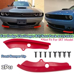 2pcs Front Bumper Lip Shovel Protector Strip Body Kit Diffuser Spoiler Splitter Guard For Dodge Challenger RT/Scat Pack 15-22