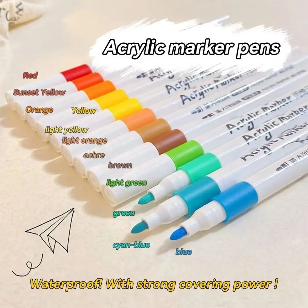 

80 Colors Acrylic Marker Pen Set Fine Nib Soft Tip Paint Art Marker Waterborne Brush Water-based Acrylic Paint Marker