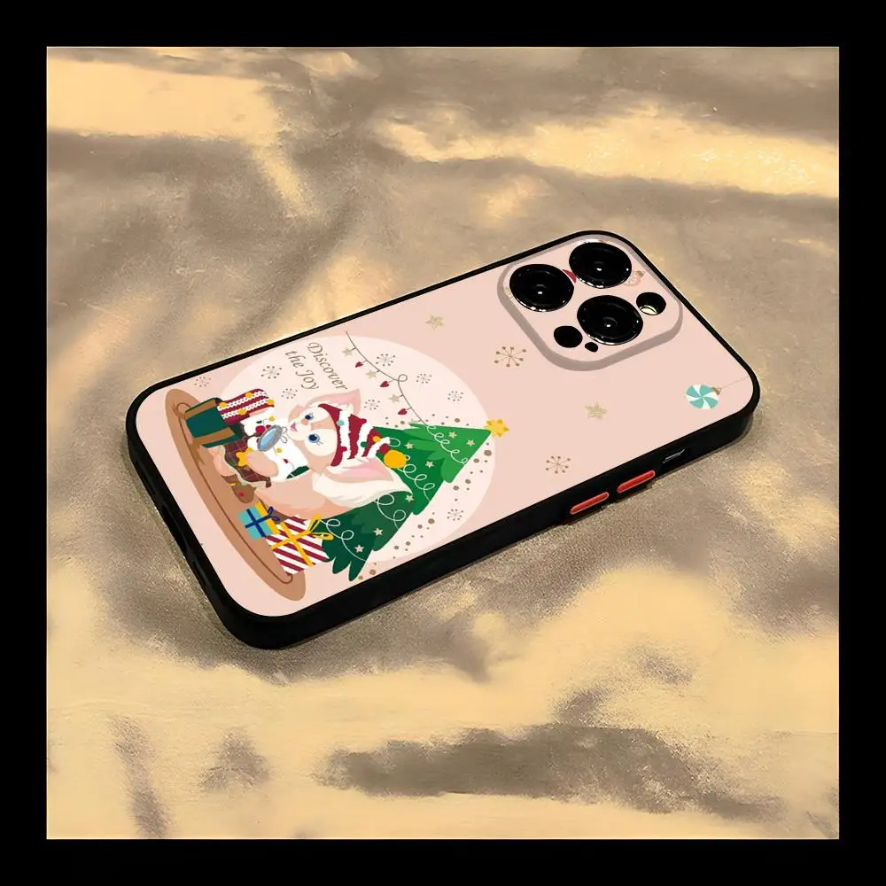 Disney Christmas Phone Case for iPhone 13 14 16 15ProMax 11 12 Pro Max Mini Plus SE2020 XSMax Matte Black Cover