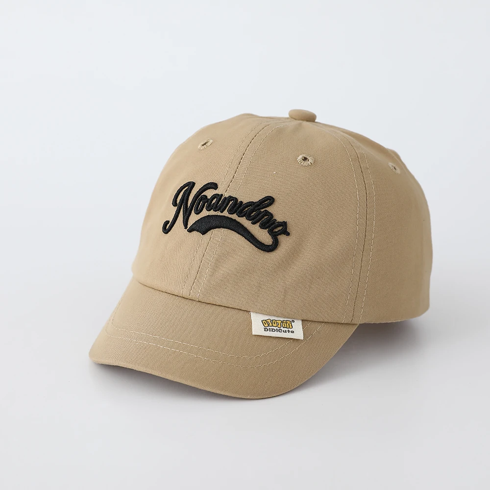 Korean-style casual style Noamdino handwritten embroidery baby baseball cap. Soft cotton for children's daily wear. view 2